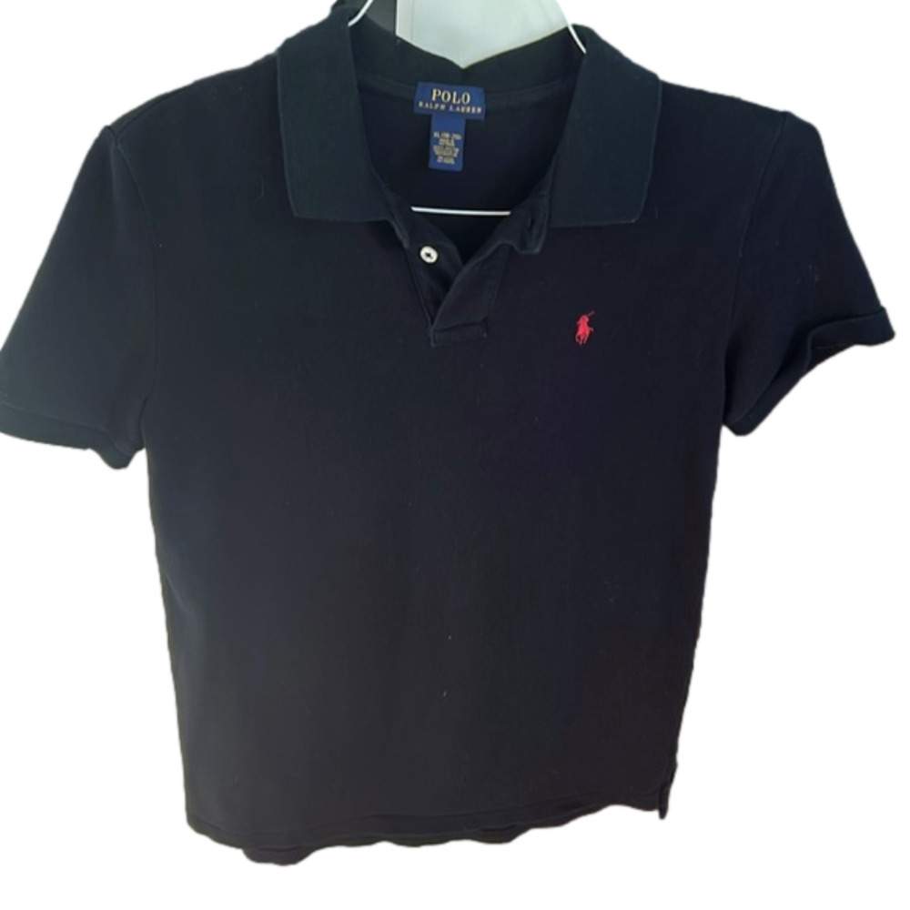 🌿Polo Ralph Lauren boys XL, 16-18, BLACK short sleeved shirt🌿